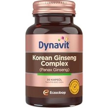 Esranın Dünyası Dynavit Korean Ginseng Complex (Panax Ginseng) 30 Bitkisel Kapsül - Panax Ginseng, Ginkgo Biloba, L-Arjinin