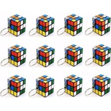Esranın Dünyası Mini Rubik Küp Anahtarlık Seti, 12 Adet Renkli Zeka Küpü ile Eğlenceli Aktivite