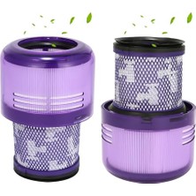 Esranın Dünyası Dyson V12 Için Filtre, Dyson V12 Detect Slim Absolute Filter Total Clean Extra Fluffy Motorhead Complete Akülü Elektrikli Süpürge, Yıkanabilir Filtre, Yedek No. 971517-01,2 Adet