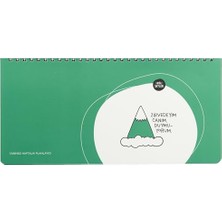 Esranın Dünyası Hisli Şeyler 13X27 Spiralli, Stickerlı Haftalık Planner - Zirvedeyim Canım Duymuyorum, Yeşil