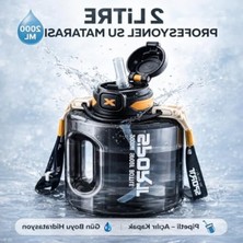 Esranın Dünyası Sızdırmaz Pipetli Su Matarası, 2 Lt Kapasite ile Sporcular Için