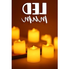 MarkEntegra Pilli Mini LED Mum Seti, 8 Adet Dekoratif Yapay Mum ile Şık Aydınlatma