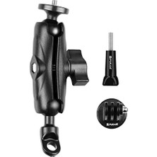 Esranın Dünyası PU702B Motosiklet Dik Aynası Montaj Braketi Motosiklet Spor Kamera Tutucu 1/4 Inç Vida ile Spor Kamera Montaj Adaptörü Değiştirme Için Hero 11/10/9/8 One/ X2/ X3/o2