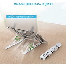 MarkEntegra Taşınabilir Alüminyum Laptop Standı, Kaymaz ve Ergonomik Dizüstü Bilgisayar Tutucu