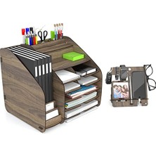 Esranın Dünyası Design Otto Fx-Xl Modest - 2 Renk - A4 Evrak Rafı Masaüstü Organizer Design_otto_fx_xl_modest (Ceviz)