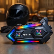 Esranın Dünyası Mioji 110 Rgb 1000MAH Ipx6 Kask Intercom Motosiklet Bluetooth Kulaklık