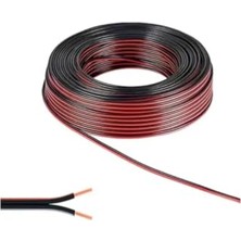 Esranın Dünyası 2X0.75MM² Kordon Yassı Bitişik Ses Sistemi Hoparlör Kablosu (25 Metre)