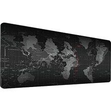MarkEntegra 70X30 cm Dünya Haritası Desenli Kaymaz Oyun Mousepad