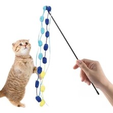 MarkEntegra Kaliteli Olta Kedi Oyuncağı - 50 cm Sopa ile Eğlenceli