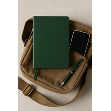 Esranın Dünyası Fark Tanıtım Defter, Noktalı Defter, Termo Deri Kapaklı Noktalı Defter, 128 Yaprak A5 Defter, Ofis ve Kırtasiye, Plan, Notebook (Yeşil)