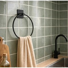 Esranın Dünyası Yapışkanlı Yuvarlak Havluluk,havlu Askısı, Delme Gerektirmez,banyo,mutfak Havlu Askılığı (Yuvarlak)