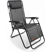 Madfox Easyrest Gri Katlanır Şezlong Sandalye