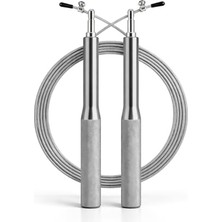 MarkEntegra AYARLANABILIR%100 Çelik Atlama Ipi Uzunluk Ayarlı Atlama Ipi Jump Rope Gri