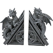 Esranın Dünyası Gotik Kale Ejderhası Şeklinde Kitap Desteği, Ölçüler: 12,5 x 4 x 20,5 cm