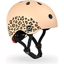 Esranın Dünyası Unisex Youth Leopard Print Scoot And Ride Helmet, Xxs-S (45-51 Cm)F