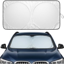 Esranın Dünyası Araba Ön Cam Güneşlik Kolay Katlanabilir (150CM x 70CM) - Uv Koruma ve Isı Azaltma Otomobil Güneşlikleri
