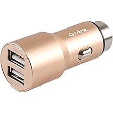 Esranın Dünyası Sw-C7 5V 3.1A Çift USB Gold Araç Şarj Cihazı