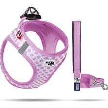 Esranın Dünyası Vest Göğüs Tasması Air-Mesh Pembe-Puantiye 3xs & Gezdirme Tasması M          [enerji Sınıfı A+]