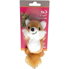 Esranın Dünyası Peluş Hışırtı Kedi Oyuncağı, 95X5 cm Tilki Şeklinde Eğlenceli