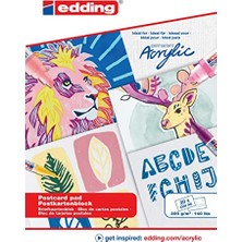 Esranın Dünyası Edding Akrilik ve Yağlı Boya Bloğu - A6-20 Yaprak (300 G/m²)