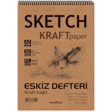 Esranın Dünyası Etika Kraft Kağıt A5 Eskiz Defteri 90 Gr. Spiralli 50 Yaprak Sketchbook