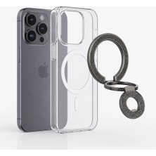 Casen Universal Simli Siyah 3 Kademeli Katlanabilir Magsafe Telefon Standı