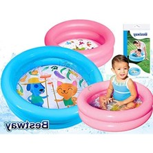 MarkEntegra Şişme Bebek Havuzu, 2 Boğum ve Plaj Topu Hediyeli, Pembe