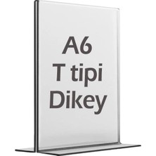 Esranın Dünyası A6 T-Tipi Dikey Şeffaf Föylük Menü Fiyatlık Broşür Etiket Fotoğraflık Albüm Stand Sehpa