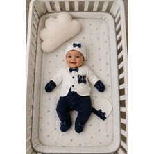 Waffle Baby Bebek Tulum Takımı 3 Parça Yenidoğan Şapkalı Eldivenli Erkek Kız Bebek Hastane Çıkışı Seti