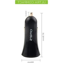 MarkEntegra 3.4A 17W Çift USB Çıkışlı Araç Şarj Cihazı