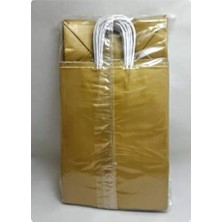Esranın Dünyası Kağıt Canta Altın Sarısı 15 * 8 * 20 cm (5 Adet)