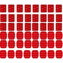 Esranın Dünyası 48 Adet Kırmızı  Vhb Yapışkan Çıkartma (24 Kavisli 24 Düz) Go Hero 6 5 4 3 2/ Xiao  Yi/akaso/sony Sports Dvr Için Çift Taraflı Yapışkan Bant Aksiyon Kamerası Aksesuar Kitleri