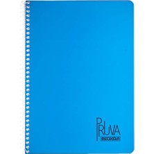 Esranın Dünyası Pruva A4 Pet Spiralli Karton Kapaklı Defter 144 Yaprak - Çizgili - Mavi