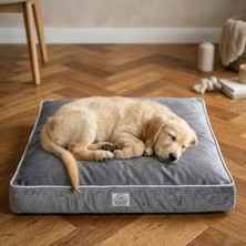 MarkEntegra Kaydırmaz Tabanlı Kedi-Köpek Yatağı, Gri Renk, Medium