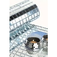 Esranın Dünyası Buffer Kare Silver Cam Mozaik Fayans Çıkartmaları Kendinden Yapışkanlı Aynalı, PRA-13113458-7030