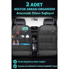 Esranın Dünyası Bod Ecolux Serisi Araba Oto Koltuk Arkası Eşya Düzenleyici Araç Içi Organizer 2'li Set Siyah