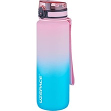 Esranın Dünyası Fiftyfifty 1000ML  Boy Çift Renk Softtouch Ff Collection Tritan Su Matarası Pembe-Yeşil