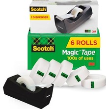 Esranın Dünyası Magic Tape Value Pack W/dispenser, 3/4" x 1000 ","1 Core, 6/paket