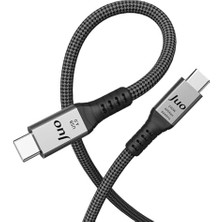 USB 4.0 240W 40GBPS Thunderbolt 4 8k 60Hz Usb-C Görüntü Aktarım ve Type-C Hızlı Şarj ve Data Kablosu 1 Metre