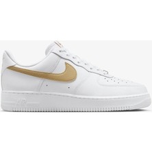 Nike Air Force 1 '07 Af1 Leather White Sneaker Hakiki Deri Erkek Günlük Spor Ayakkabı Beyaz