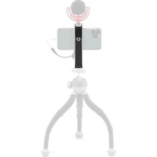 Griptight 360 Phone Mount, Kompakte Und Robuste Smartphone-Halterung Mit 1/4-20"-Gewinde Und Doppelter Zubehörschuhhalterung, Geeignet Für Smartphones Von 6,7 Bis 8,8 Cm, Schwarz