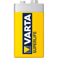 Varta Superlife Çinko 9 Volt Pil (12'li Paket)