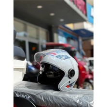 Güneş Vizörlü Motosiklet Kaskı - Mevzuata Uygun