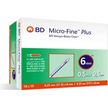 Embecta Bd Micro Fine Insülin Enjektörü 6 mm 0.5 ml 100 Adet