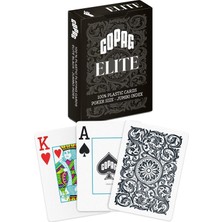 Copag %100 Plastik Oyun Kartları, Poker Boyu Endeks Tek Deste, Siyah