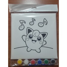 Sepetly Çocuklar Için Tuval Boyama Seti 20X20 cm - 6 Renk Boya ve Fırçalı Akrilik Boyama (Çoklu Desen Seçenekli)