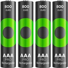 Gp Recyko Pro 800 Mah Ni-Mh 1.2 Volt Aaa Ince Kalem Şarjlı Pil 4lü Paket