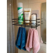 Statika Home Askılı Banyo Rafı Geniş , Duş Şampuanlık , Duşakabin Havlu Askısı , Duvar Düzenleyici Organizer