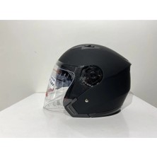JK20 Jk 512 Güneş Vizörlü Mat Siyah Açık Kask