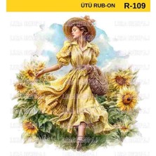 Lora Dekopaj Ütü ile Rub On Transfer Kağıdı R-109 30X30 cm